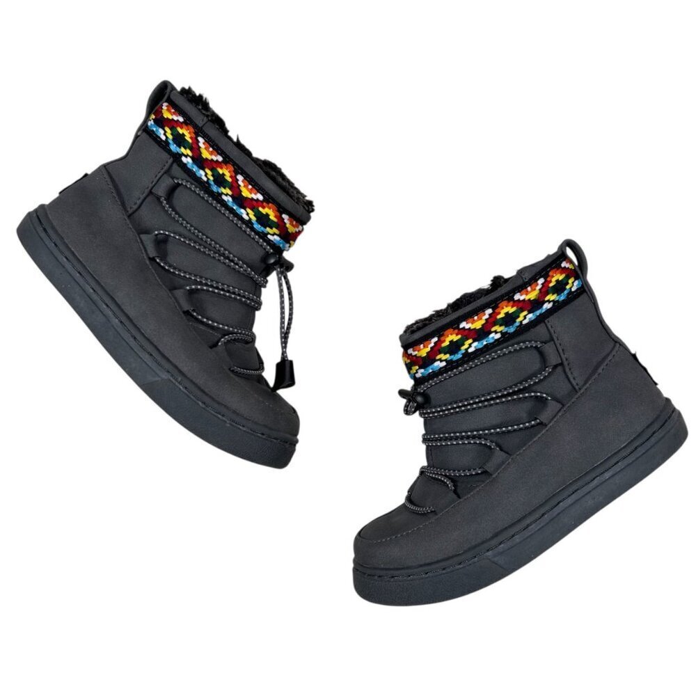 TOMS Sherpa Boot Moccasin Aztec 9 Kids Outdoors Winter